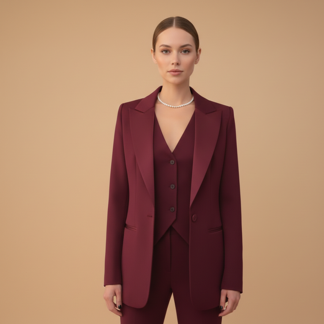 Women’s Three-Piece Suit Set with Jacket