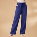 Women's Trousers with Elasticated Waistband and Side Pockets