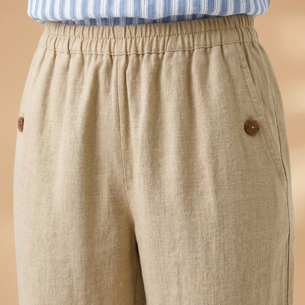 Women's Trousers with Straight Legs and Side Pockets
