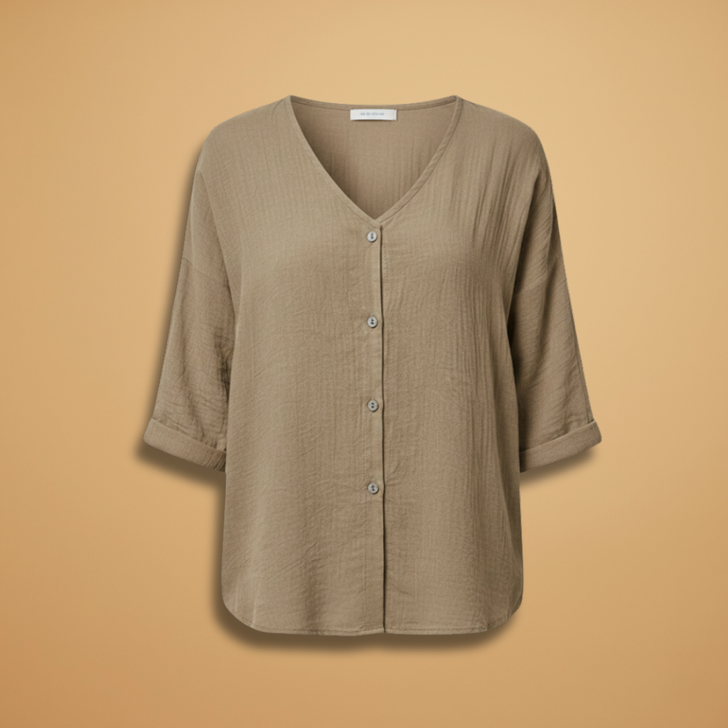 Women's V-Neck T-Shirt with Stylish Design