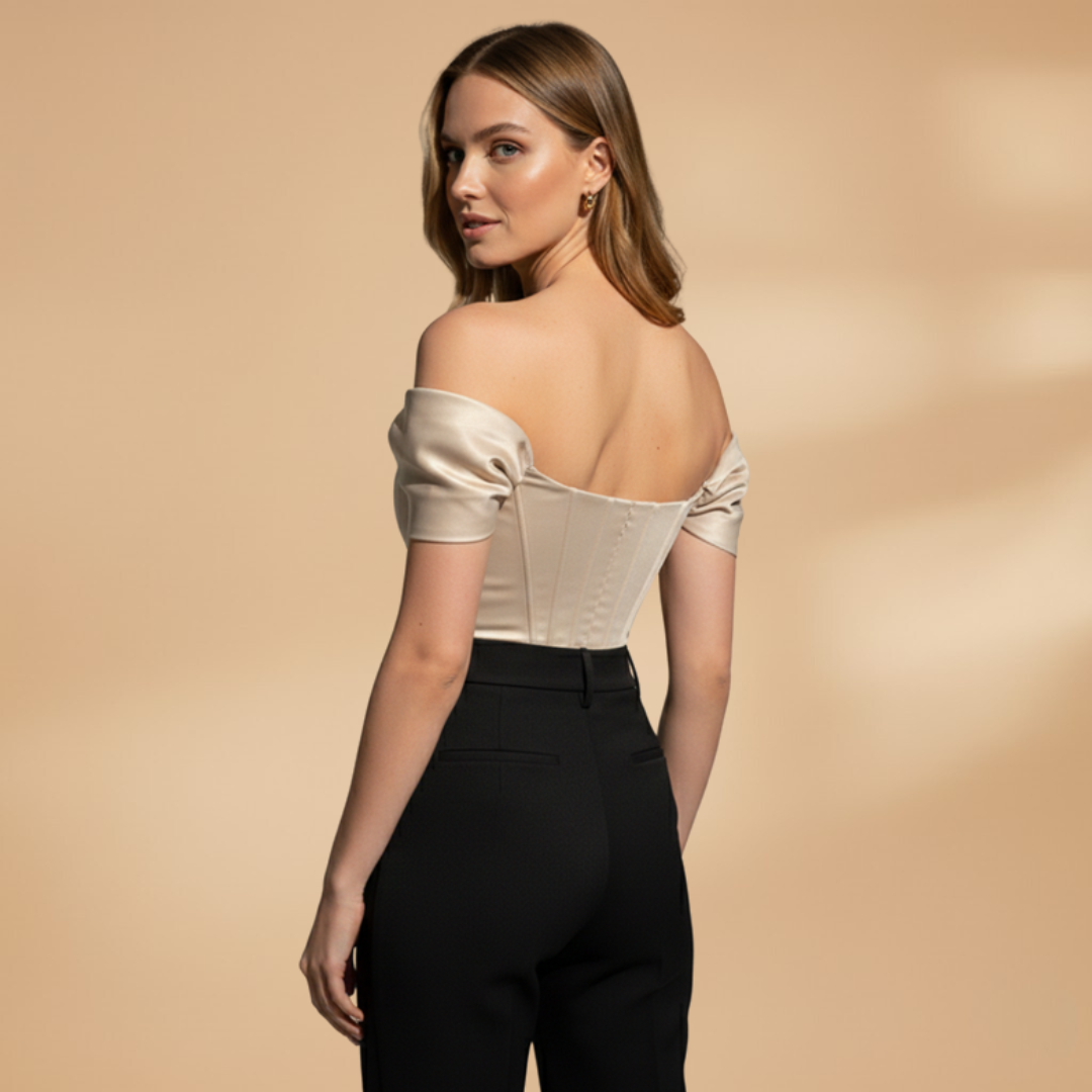 Women's Off-Shoulder Top with Stylish Neckline