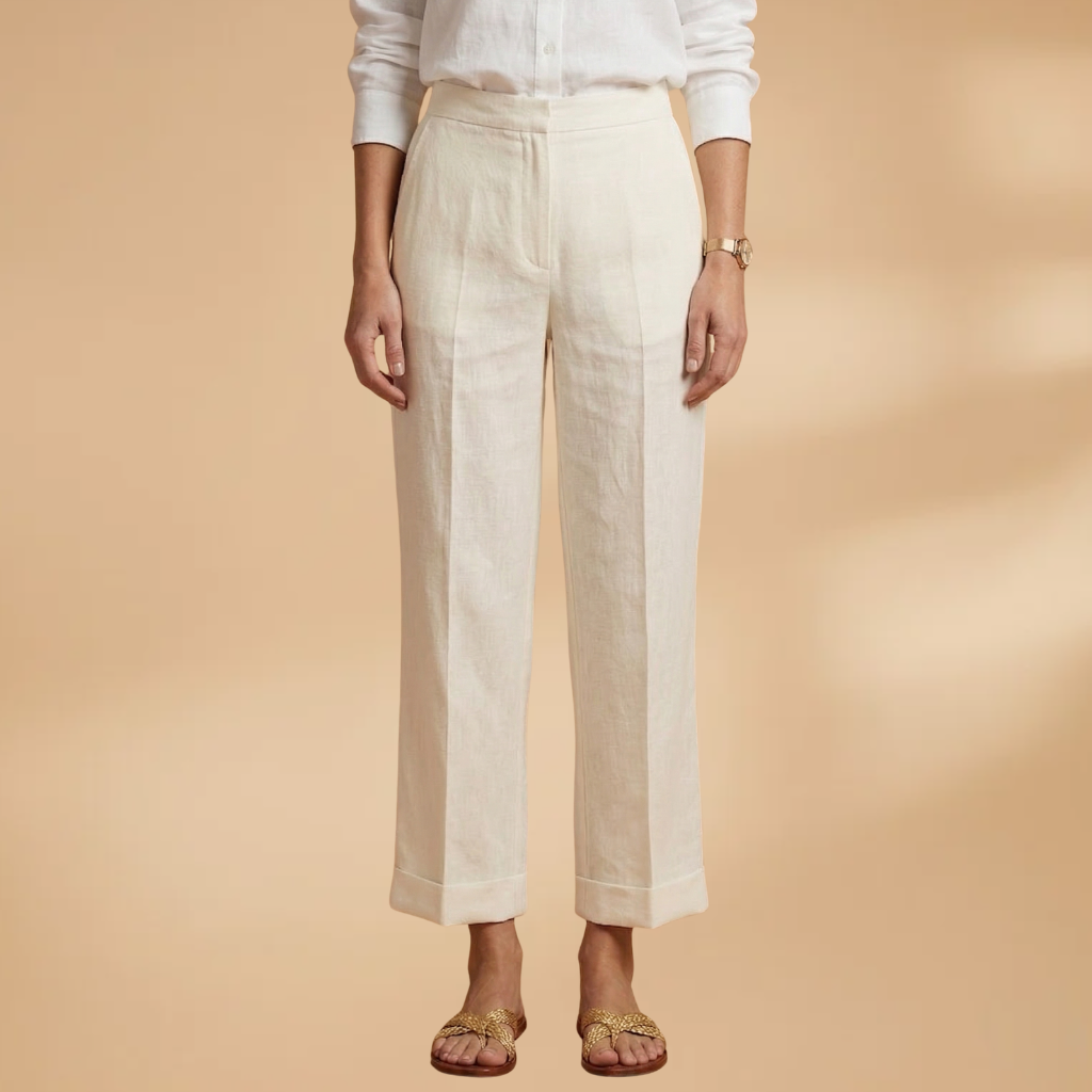 Women's Trousers with Side Pockets and Straight Legs