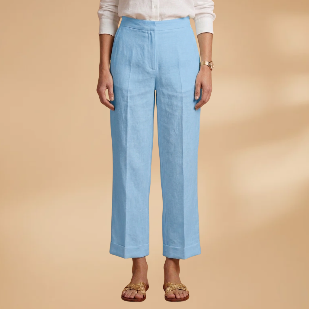 Women's Trousers with Side Pockets and Straight Legs