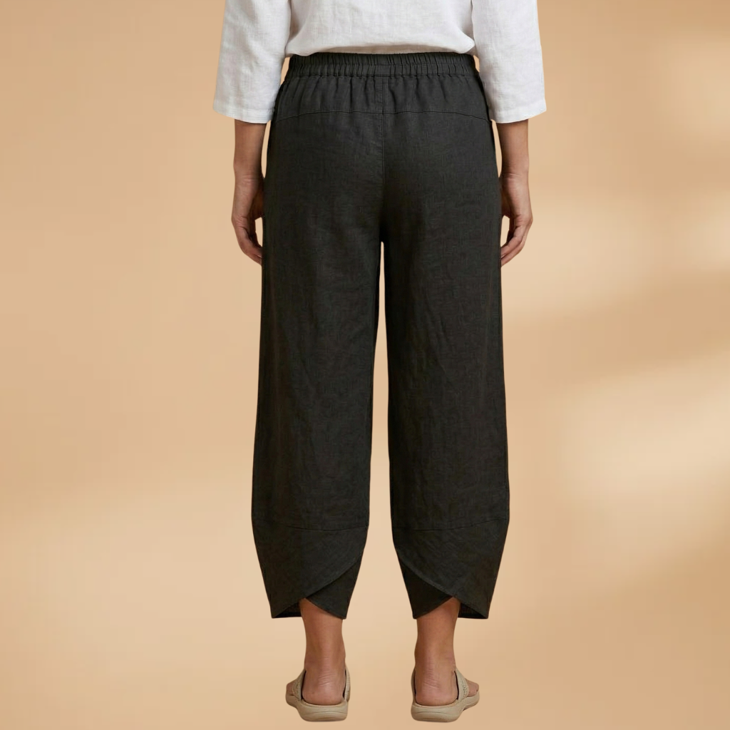 Women's Trousers with Tapered Legs and Elasticated Waist