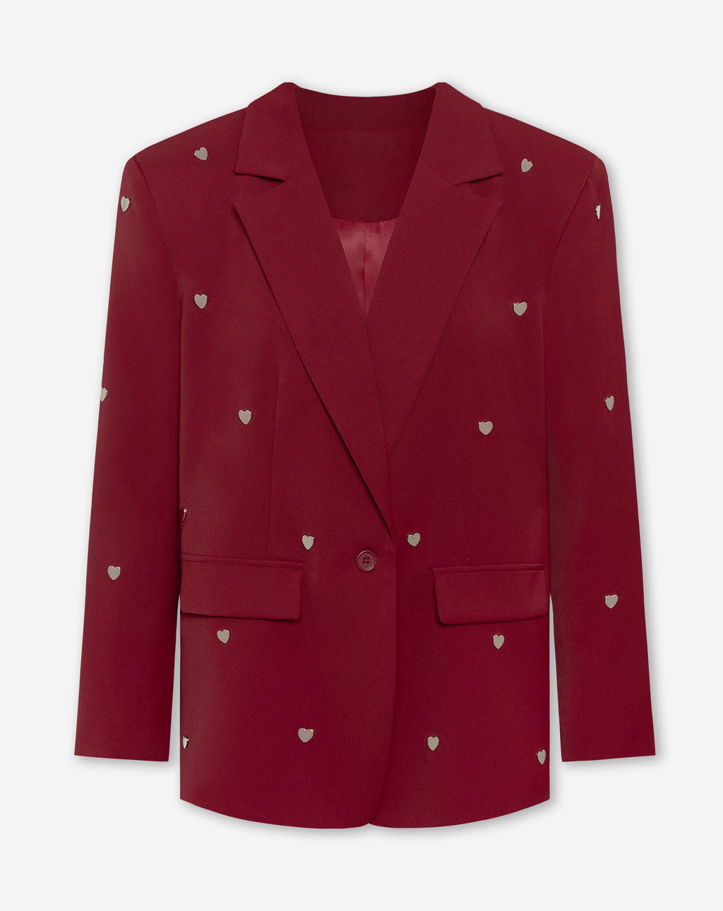 Dames blazer met hartjesdetail en studs