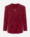Dames blazer met hartjesdetail en studs