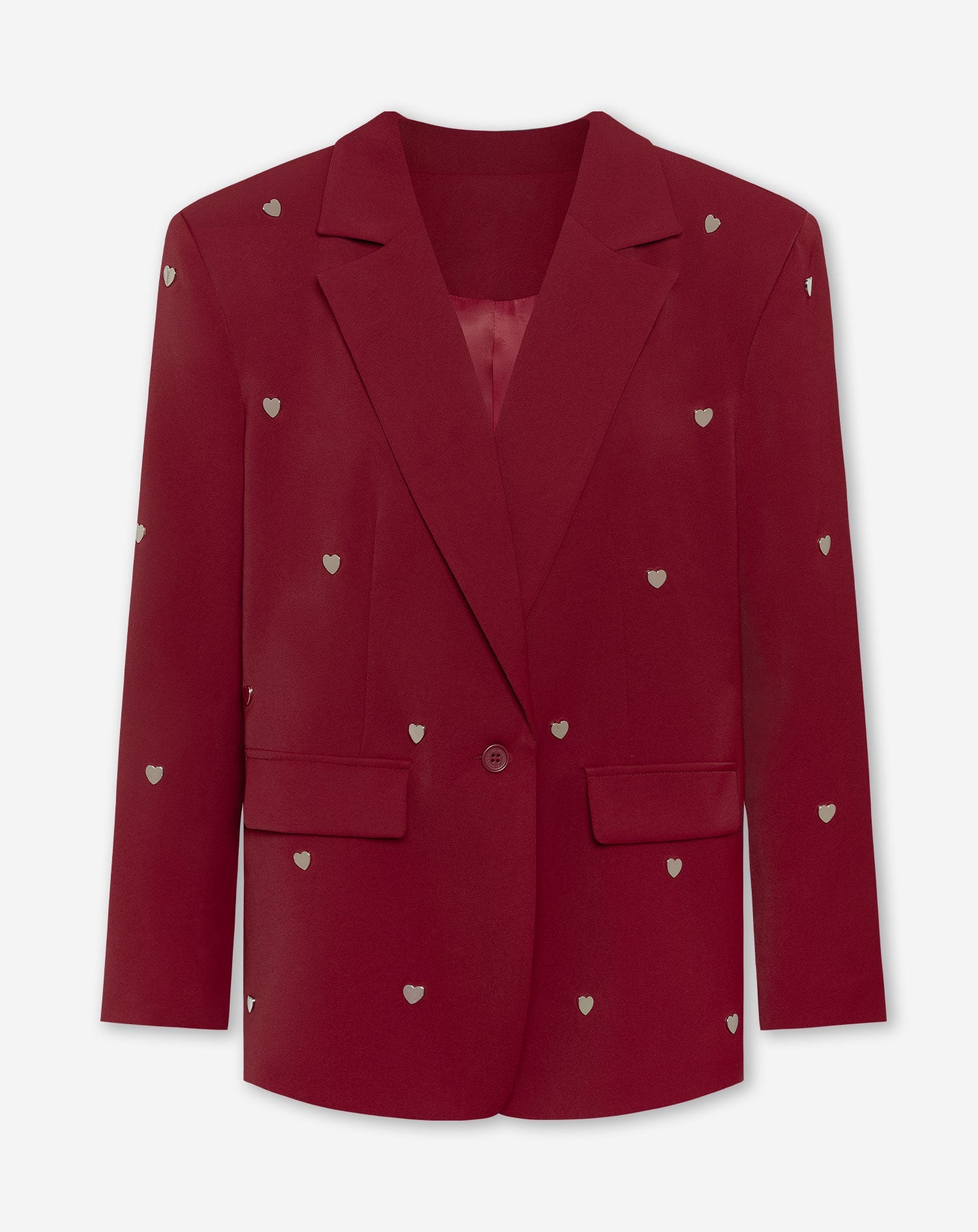 Dames blazer met hartjesdetail en studs