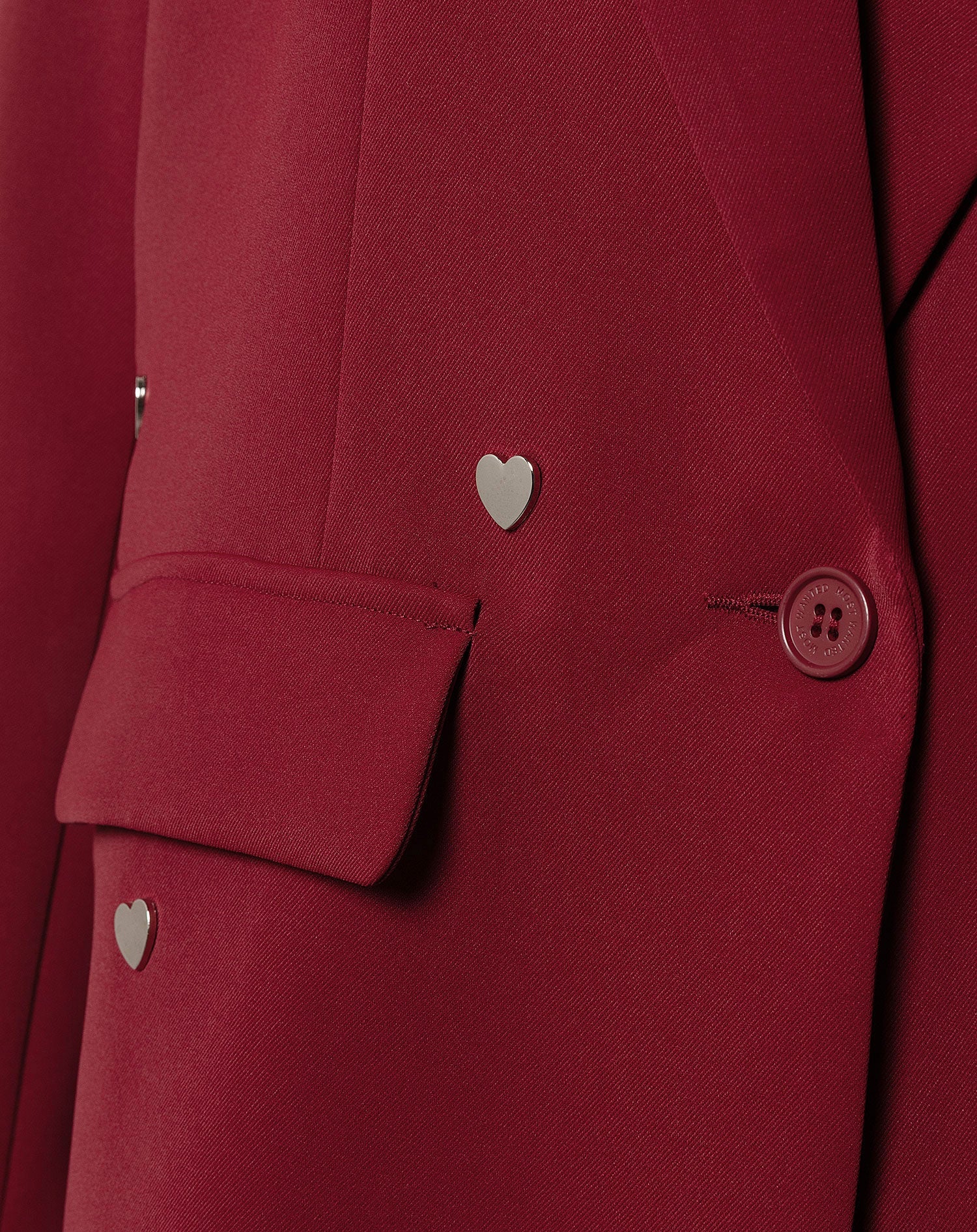 Dames blazer met hartjesdetail en studs