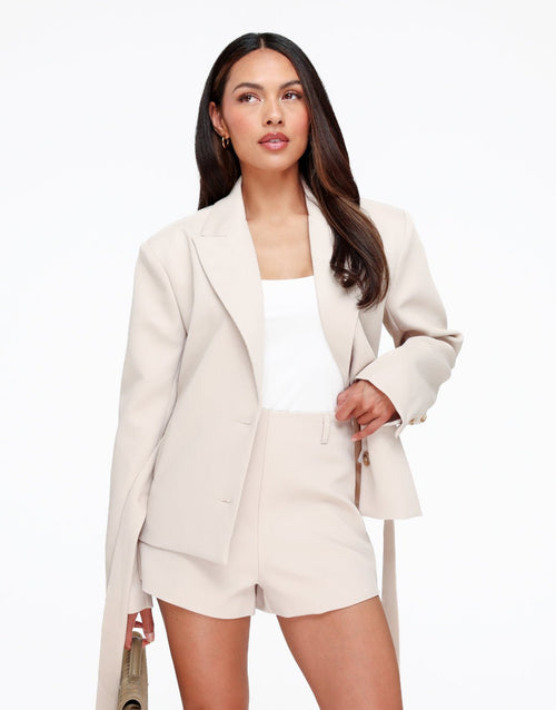 Cropped blazer met hoge kraag voor dames