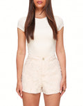 Creme Gedetailleerde - Short