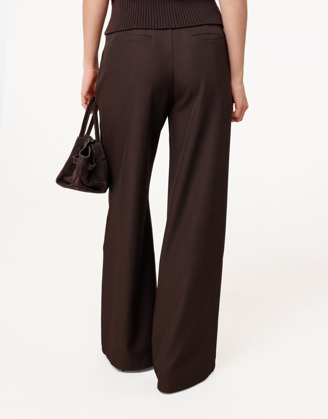 Donkerbruine Wijde Classic - Pantalon