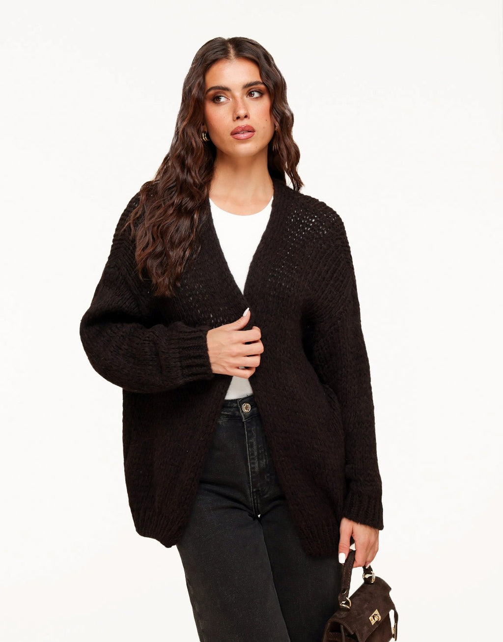 Wollen cardigan met klassieke pasvorm