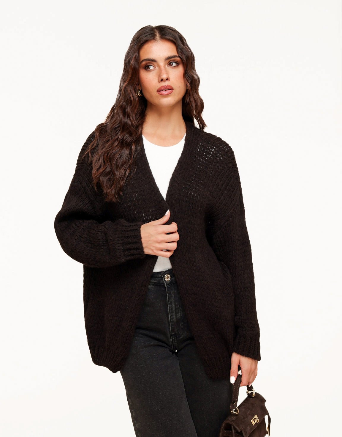 Wollen cardigan met klassieke pasvorm