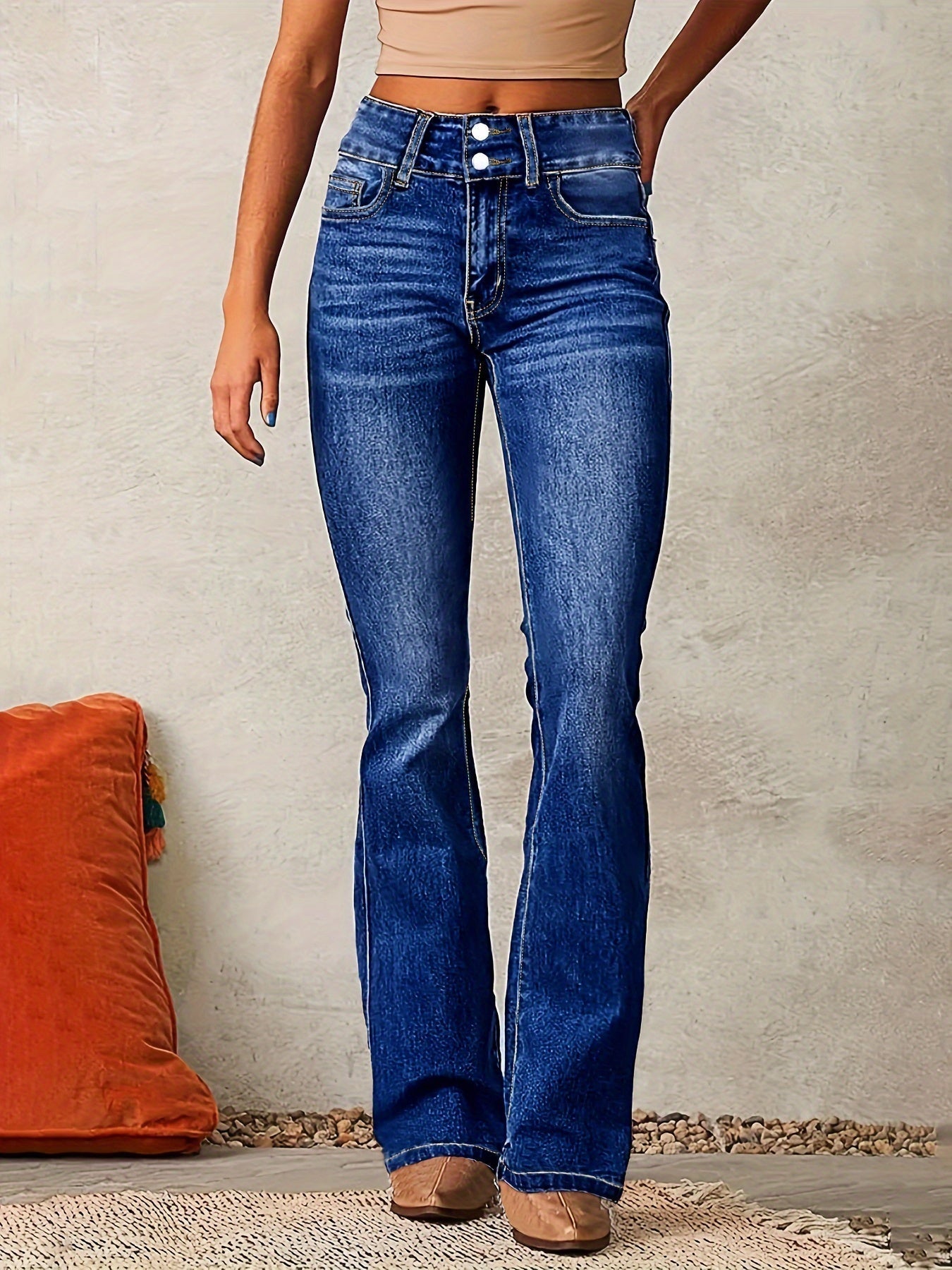 Nora | Dames Straight Flare High Waist Jeans