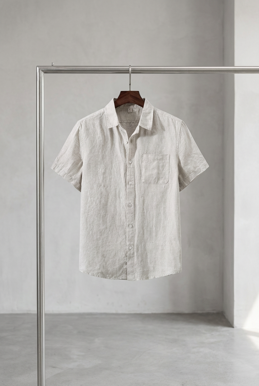 Men's Linen Short Sleeve Shirt