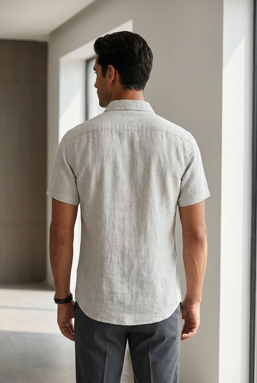 Men's Linen Short Sleeve Shirt