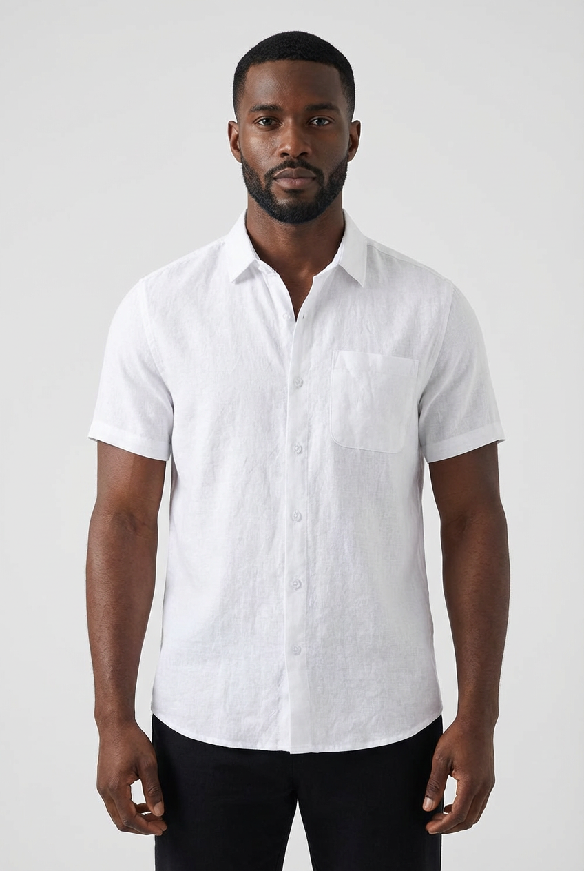 Men's Linen Short Sleeve Shirt