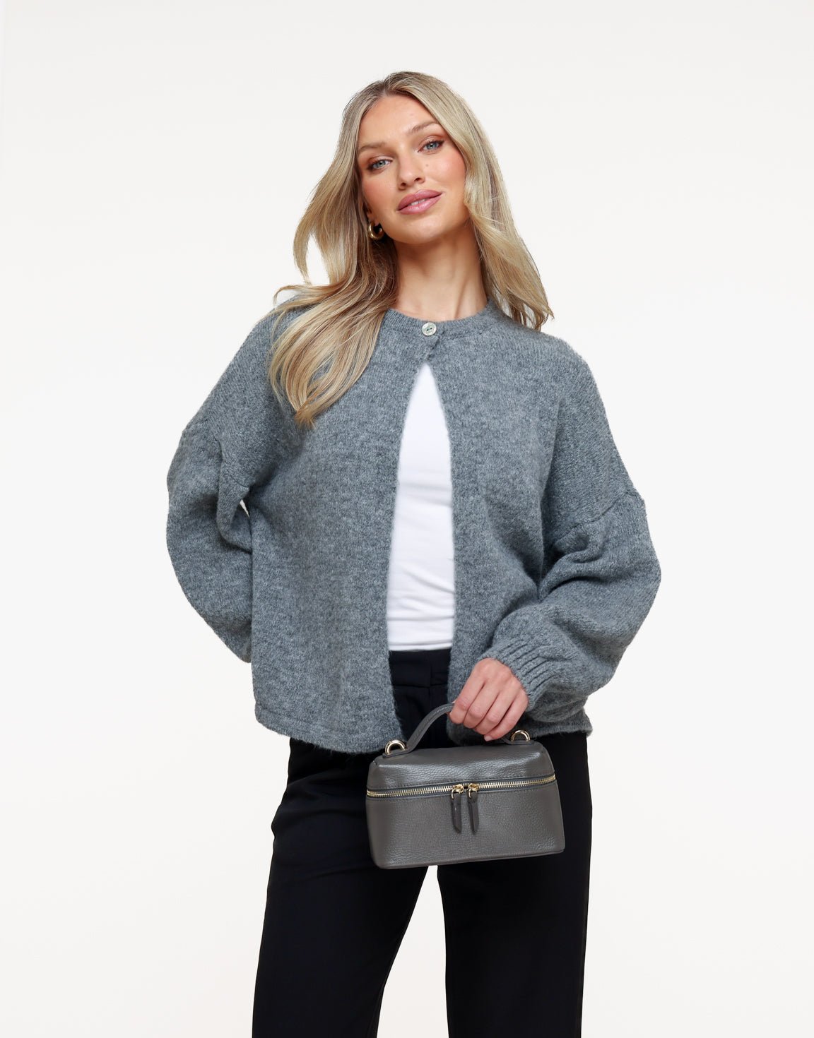 Gebreide cardigan met knoopsluiting voor dames