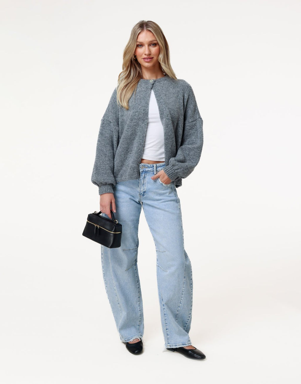 Gebreide cardigan met knoopsluiting voor dames