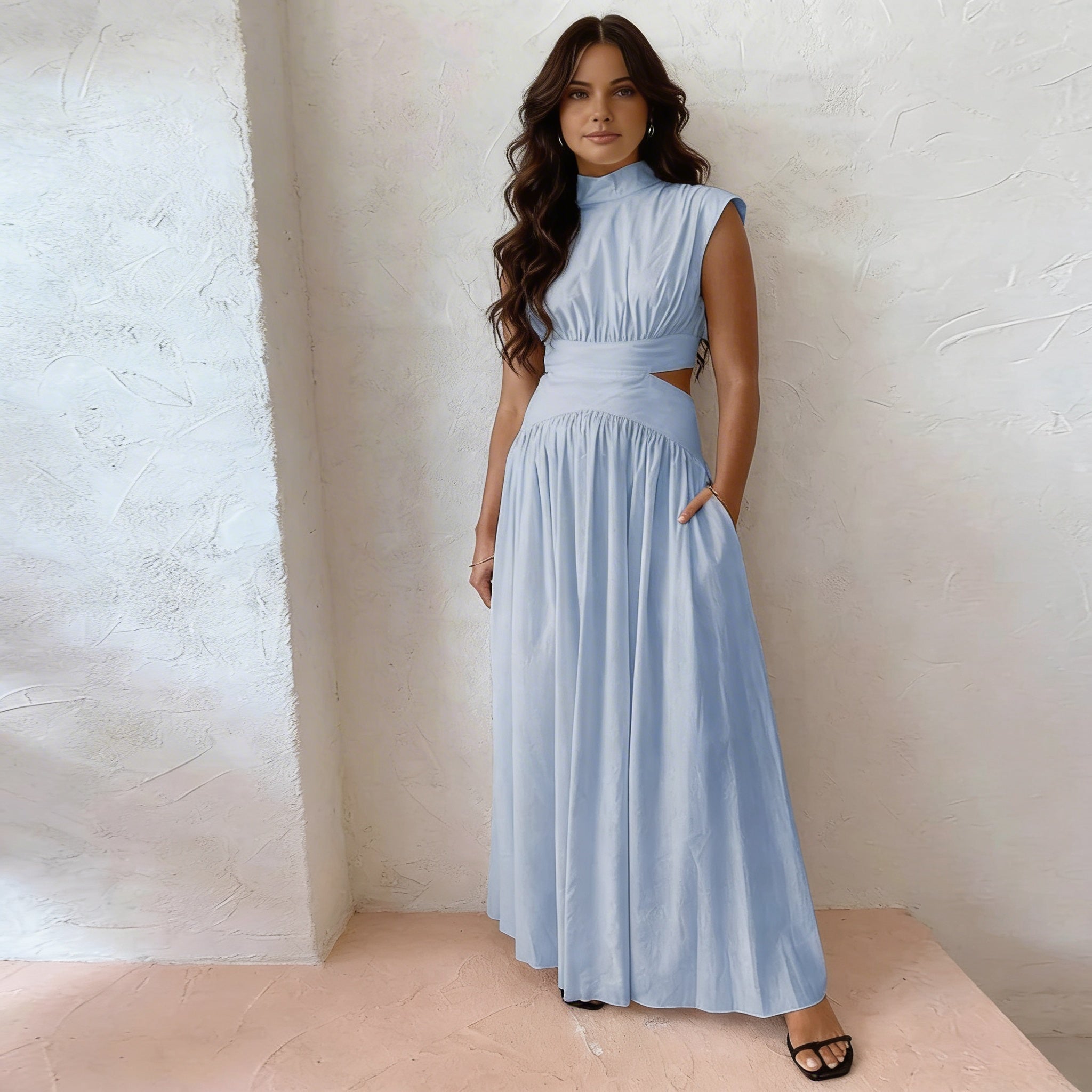 Sumaya - Stijlvolle Maxi Jurk met Uitgesneden Taille voor Dames
