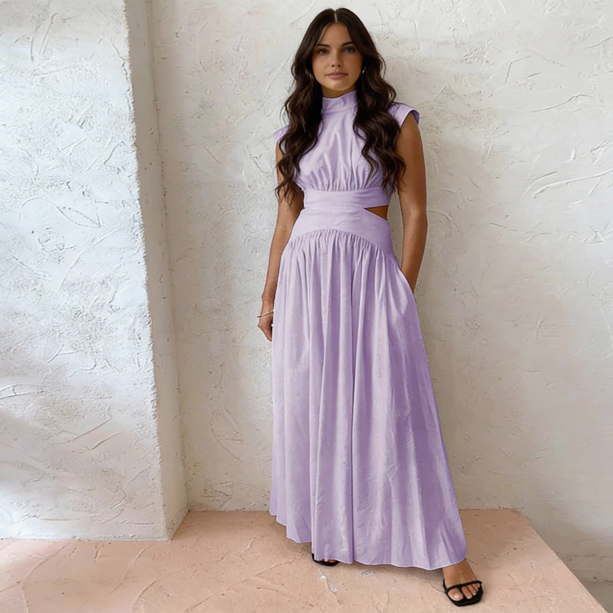 Sumaya - Stijlvolle Maxi Jurk met Uitgesneden Taille voor Dames