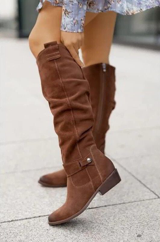 Tanja | Damen Herbst Over-the-Knee Stiefel mit Reißverschluss