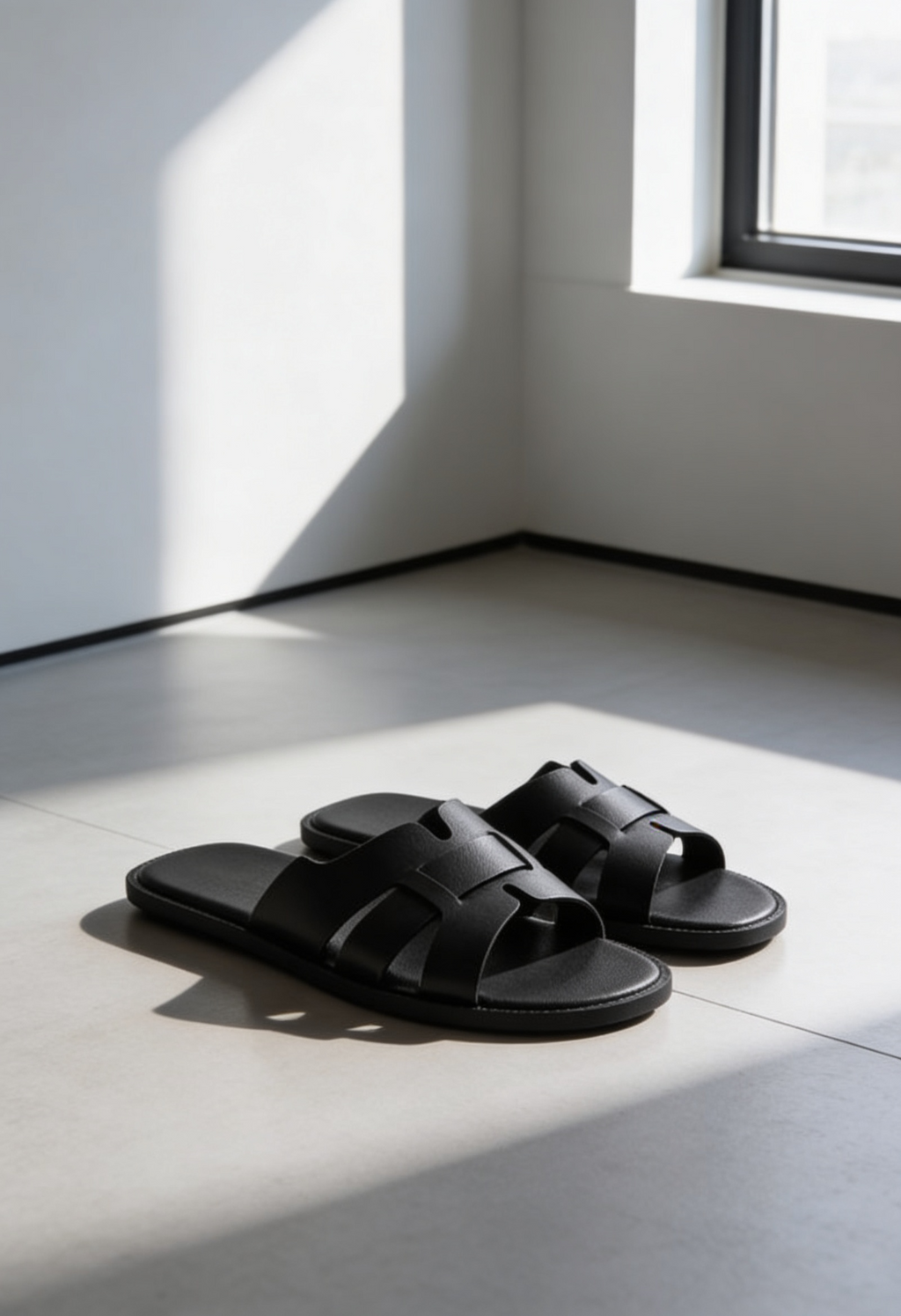 Men's Leather Slide Sandals