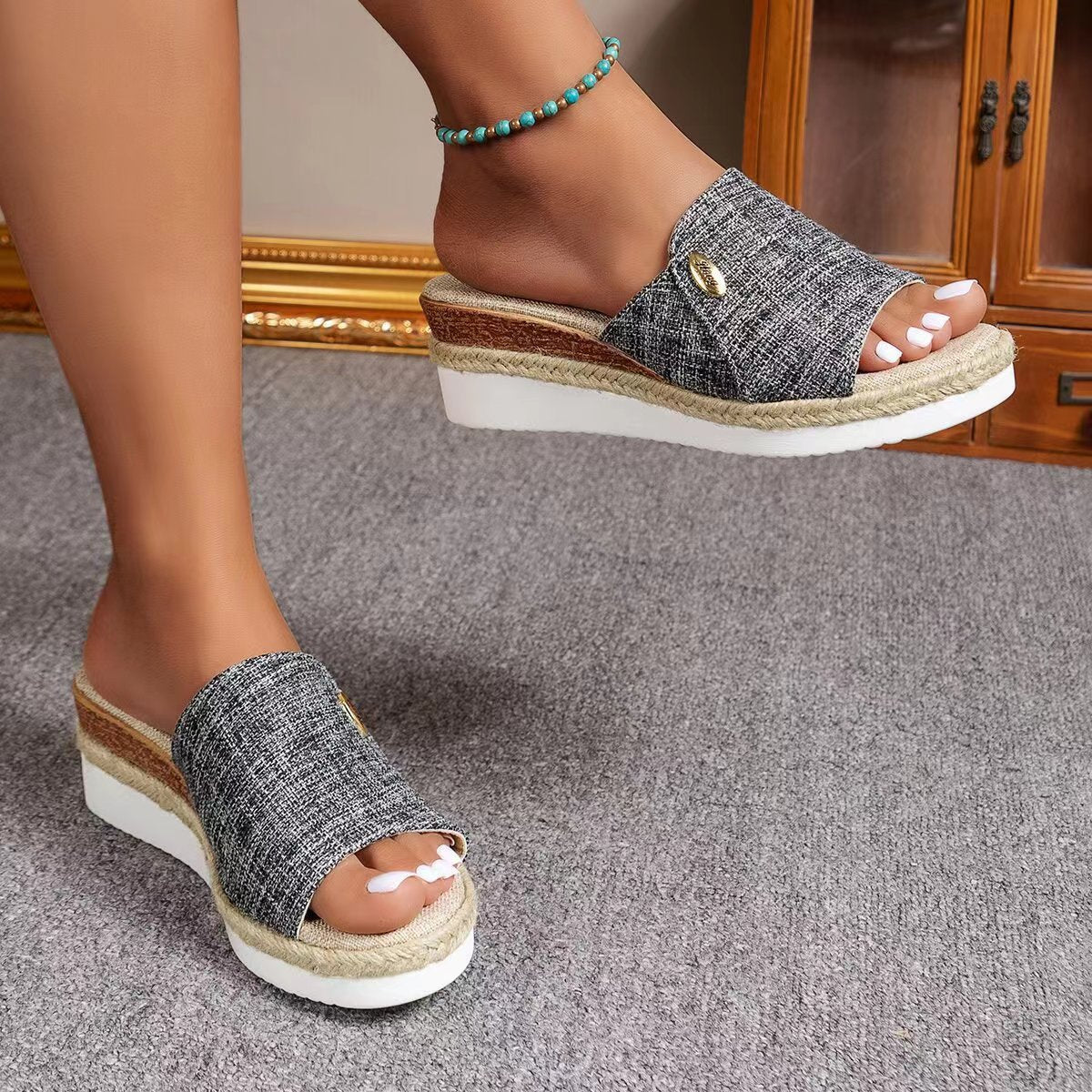 Lena | Women's Woven Wedge Sandal