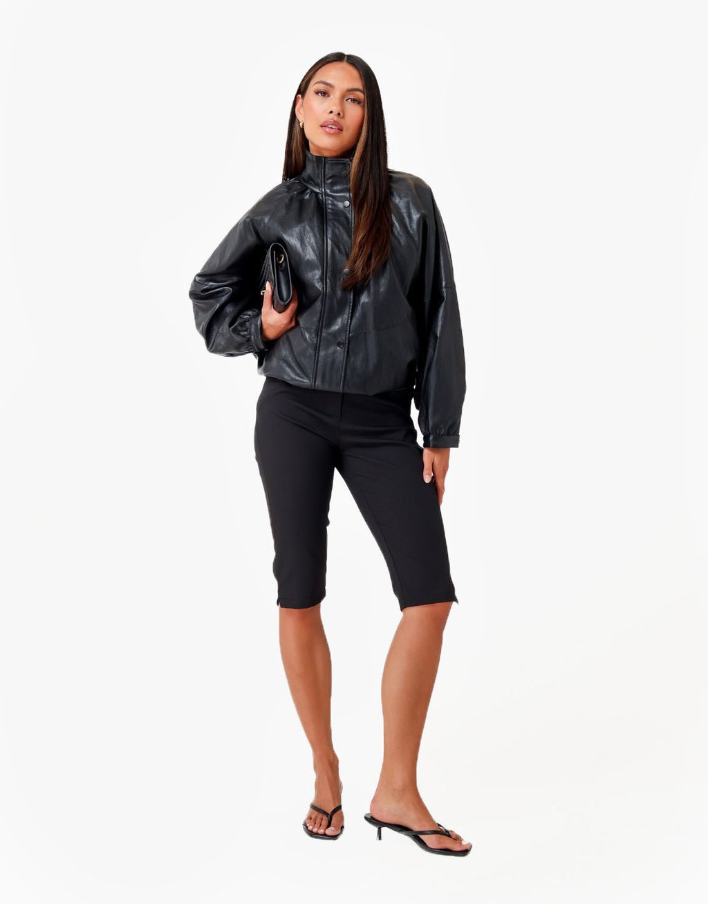 Oversized PU leren jack voor dames