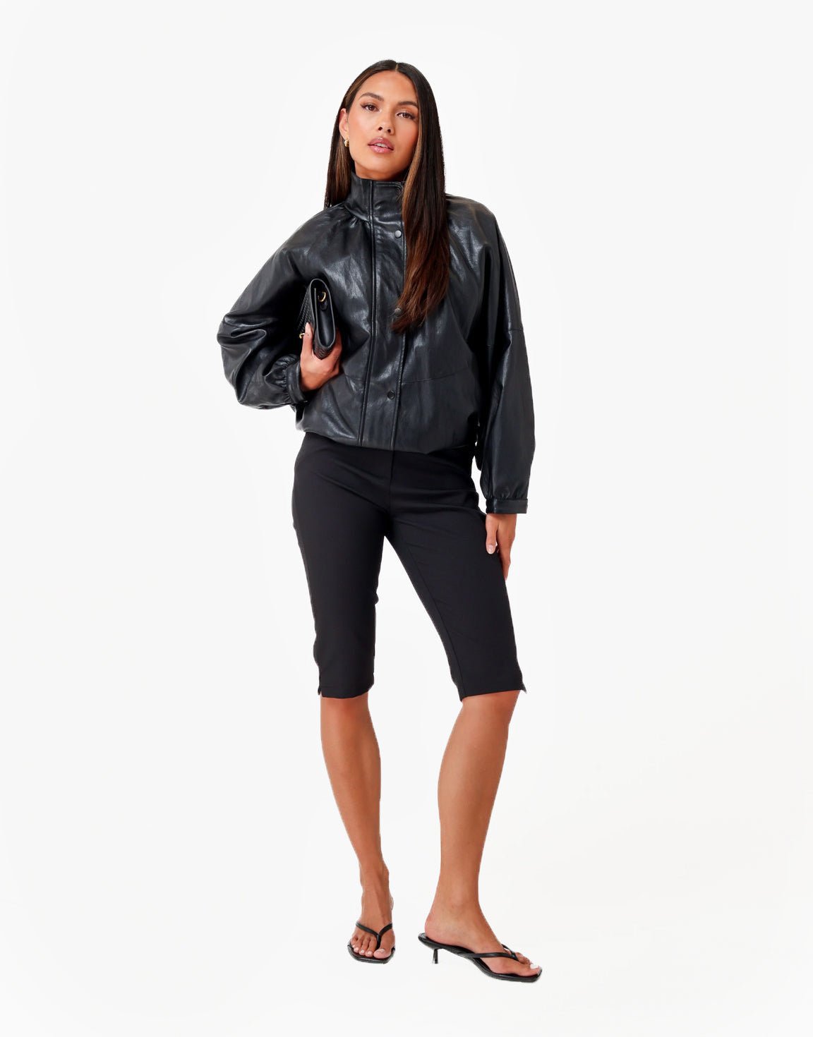 Oversized PU leren jack voor dames